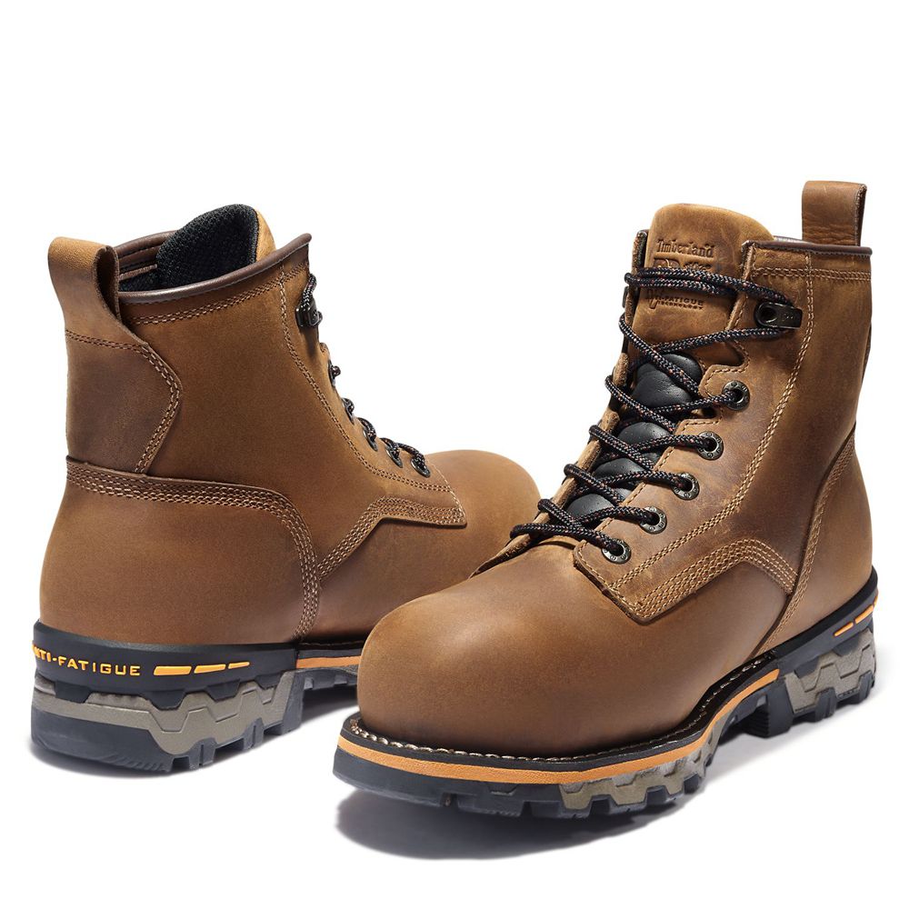 Timberland Mens Work Boots PRO® Boondock 6\" Comp Toe - Brown - India EL7468201